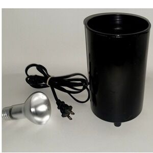 Vintage Black can Lamp Light Tabletop Desk Lamp Light Weight Portable Tested